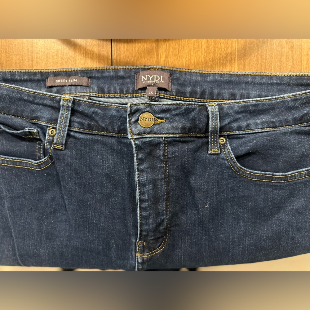 NYDJ Sheri Slim Dark Blue Wash Women’s Size 16 Jeans